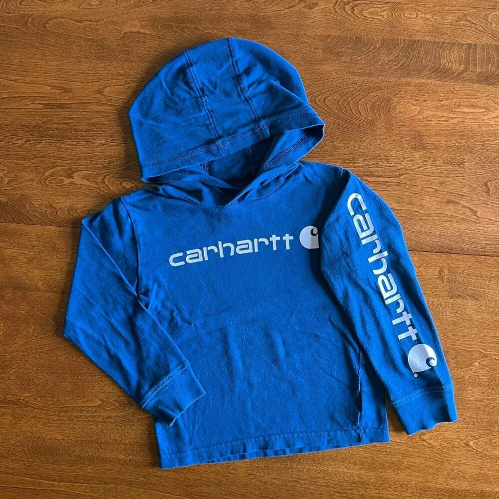 Carhartt blue hooded long-sleeve shirt 4